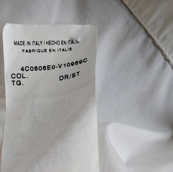 VALENTINO White Flared Long Sleeve Dress Shirt - Picture 11 of 12